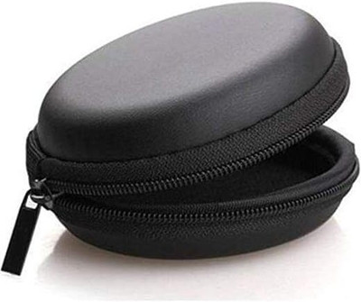 Online Delhi Fashion Leather Zipper Headphone Pouch For Universal(Black)