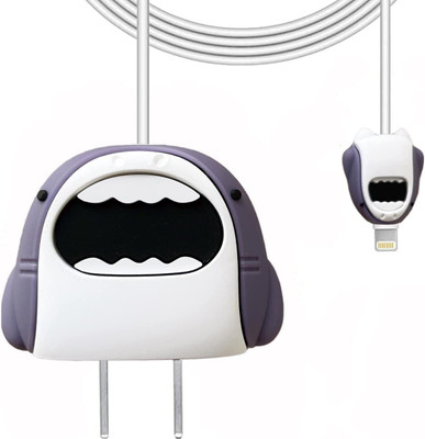 Micvir Silicone Press Stud Headphone Case For Compatible with Apple 20W Adapter(purple)