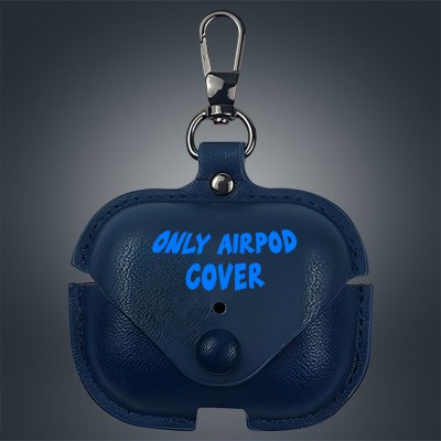 JPRO Leather Press Stud Headphone Case For Apple Airpods Pro 1st Generation(Blue)