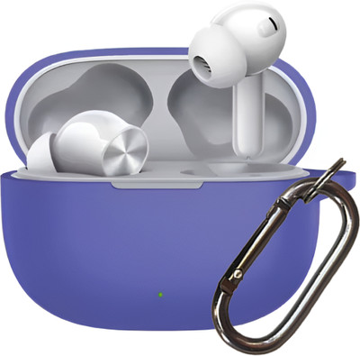 DeepZstore Silicone Pull String Earbuds Case For Realme Buds T200 X(Purple)