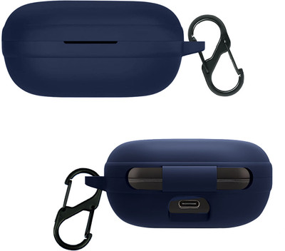 KANSOL Silicone Velcro Earbuds Case For Mivi Duopods A25(Blue)