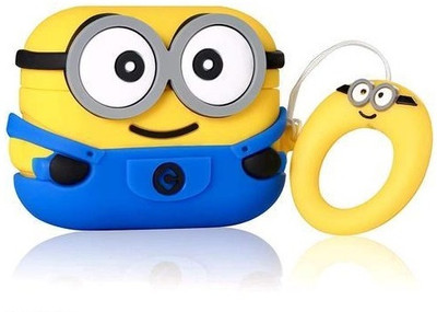 KHR Silicone Press and Release Headphone Case For Apple Airpods 3rd Generation(Apple AirPods (3rd Generation) Minion)