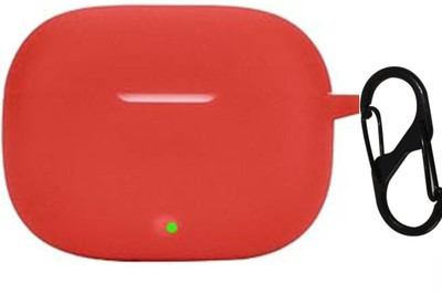 Anvique Silicone Press and Release Earbuds Case For Realme Buds T300(Silicone Protective Case Cover For Realmee T300, Red)