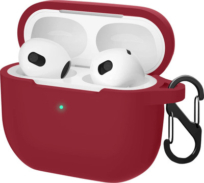 capo Silicone Velcro Earbuds Case For Airpods 4(MAROON)