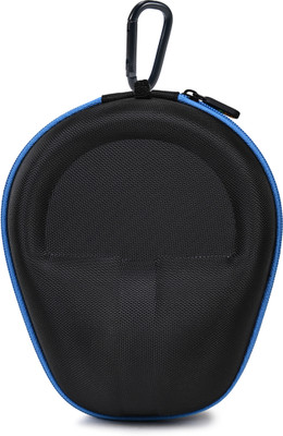 StealODeal Polyester Zipper Headphone Case For Universal(black, Blue)