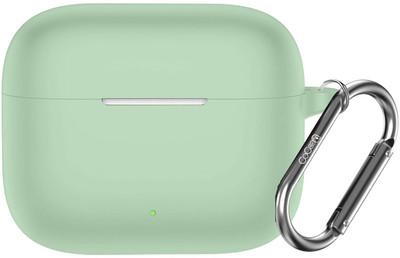 Cocoonkart Silicone Velcro Headphone Case For Silicone Case Cover For OPPO Enco Buds 3 Pro(Matcha Green)