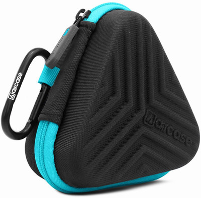 AirCase Nylon Zipper Headphone Case For Universal(Black, Blue)