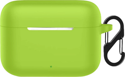 Geggal Silicone Press and Release Earbuds Case For Realme Buds T200 Soft Silicone Case Cover(Neon Green)