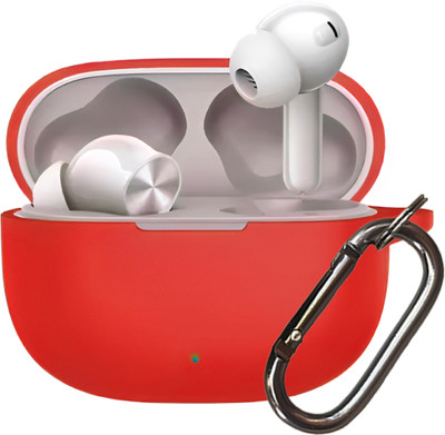 DeepZstore Silicone Pull String Earbuds Case For Realme Buds T200 X(Red)