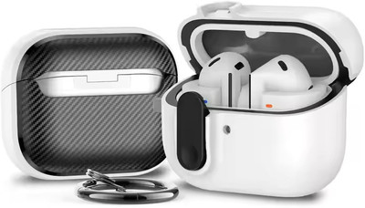 Connexa Silicone Press Stud Earbuds Case For Samsung Galaxy Buds 3, Samsung Galaxy Buds 3 Pro(White)