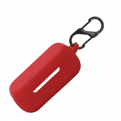 KANSOL Silicone Velcro Earbuds Case For Skullcandy Dime(Red)
