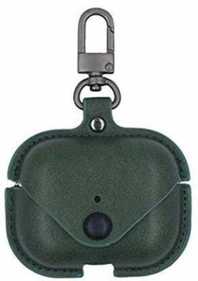 IMAD TRADING Leather Pull String Headphone Case For Apple Airpods Pro 1st Generation(OLIVE GREEN)