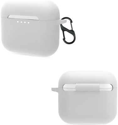 KANSOL Silicone Velcro Earbuds Case For Skullcandy Indy Evo(White)