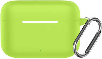 CRUIC Silicone Velcro Earbuds Case For realme Buds T200 Silicone Case Cover(Neon Green)