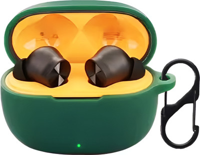 DeepZstore Silicone Pull String Earbuds Case For Realme Buds T200 X(Green)