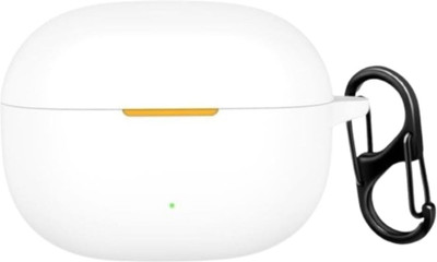 CRUIC Silicone Press and Release Earbuds Case For Realmee Buds T200 Lite | T200X Soft Silicone Case Cover(White)