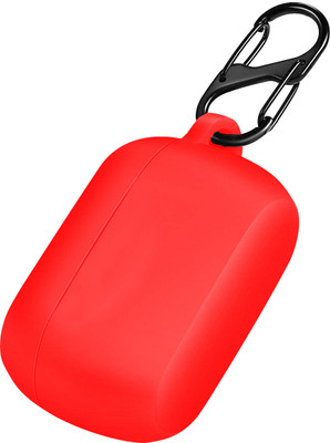 KANSOL Silicone Velcro Earbuds Case For Jabra Elite 75t(Red)