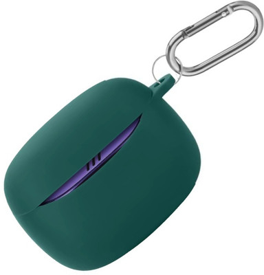 Leiox Silicone Press and Release Earbuds Case For JBL Tune Buds 2 Case With Wipes(Green)