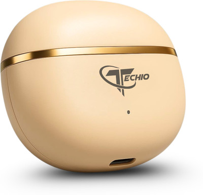 Techio Nirvana Ion TWS with Sweatproof Design, HD Sound, and Long-Lasting Battery Bluetooth(Brown, In the Ear)