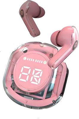 UPOZA Ultrapods Pro AI Calling Air buds Neckband TWS Earbuds ASAP Charge Headphone Bluetooth(Crepe Pink, True Wireless)