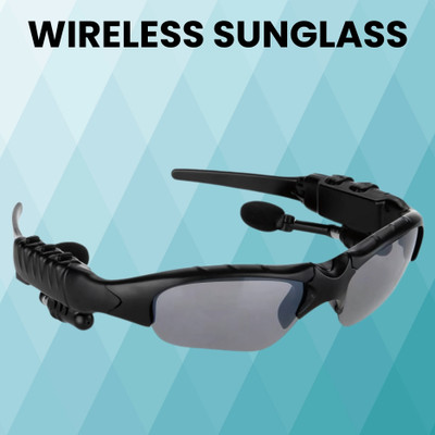 GUGGU Sunglass with (Bluetooth Earbuds) Music and bluetooth headset and micY241 Bluetooth(Black, On the Ear)