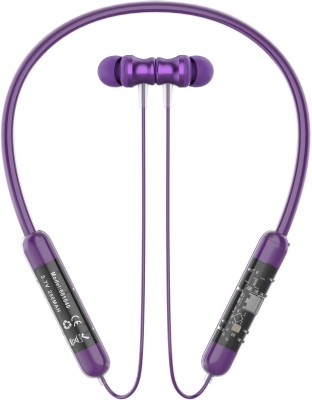 Like Star Hydro Neckband Bluetooth Earphones Upto 40Hr Playbtime with Bluetooth v5.3 Bluetooth(Purple, Advanced Audio Features, HD Voice, Prefect Fit Premium Neck Band, In the Ear)