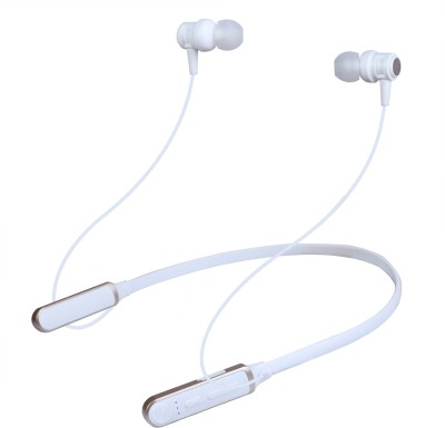 IZWI Baseus U2 Pro Neckband in Ear Earphones, 32H Enhanced Bass, Metal Control Board Bluetooth Gaming Headset(White, Gold, Multicolor, In the Ear)