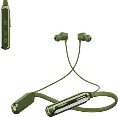JAZX VK-18 Metal Diwali Edition - 48Hr Playtime Bluetooth Headphone Neckband Earphone Bluetooth(Green, In the Ear)