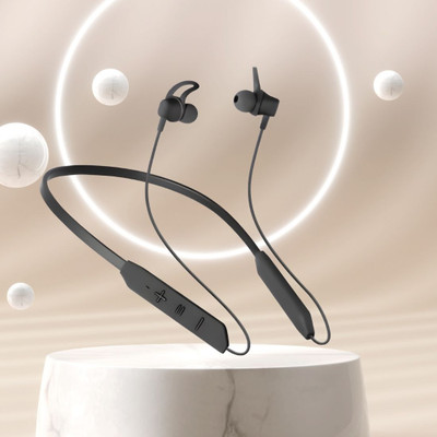 GUGGU BT Max Bluetooth Neckband Lightweight, Wireless Noise Cancellation with Mic M84 Bluetooth(Black, In the Ear)