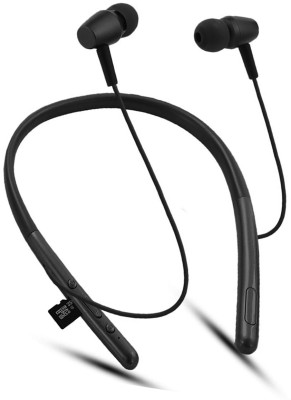 IZWI Gusto 24 Hours Playtime High Bass Wireless Neckband headphones Earphone Bluetooth Headset(Black, In the Ear)
