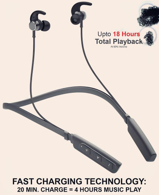 GPQ STORE bluetooth headset235 Pro Wireless Bluetooth Neckband(0.18 Bluetooth(Black, In the Ear)