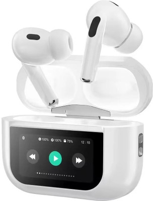 cashondevice Airpods Pro 9 Touch Dispaly with ANC Working Bluetooth (White, True Wireless) Bluetooth(White, True Wireless)