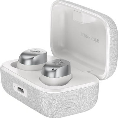 Sennheiser Momentum True Wireless 4 with Bluetooth 5.4 and with 30Hr Battery Bluetooth Bluetooth(White Silver, True Wireless)