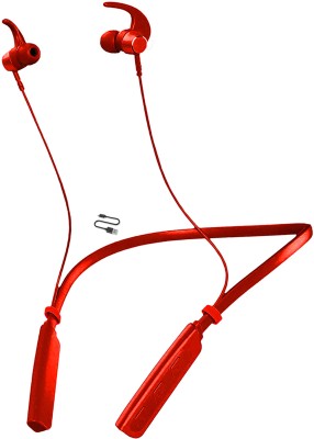 IZWI Bluetooth5.1 36 Hours Music & Talk-Time; 300 Hours Stand by Time Neckband-A3 Bluetooth Headset(Red, In the Ear)