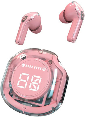 SMART SPHERE Ultapod 2 Pro Earbuds with LED. Digital Display and Transparent Case Bluetooth(Pink, In the Ear)
