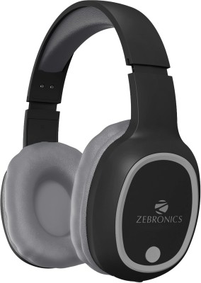 ZEBRONICS Zeb- Thunder, With 60H Backup, BT v5.3, Gaming Mode, ENC, AUX, mSD, Dual Pairing Bluetooth Headset(Black, On the Ear)