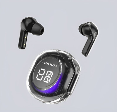 SDMINITEK Ultrapods Pro Wireless 5.3 LED Digital Display in-Ear Cancellation Earbuds Bluetooth(Black, In the Ear)