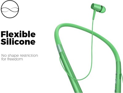 IZWI 48 HOUR MUSIC Neckband Wireless With Mic Headphones/Earphonesc Bluetooth Headset(Green, In the Ear)