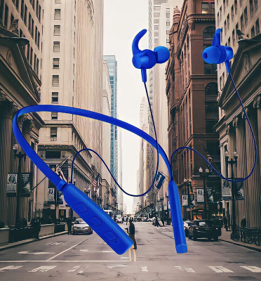 GPQ STORE Rokerz 235 Pro Wireless Bluetooth Neckband(0B.68 Bluetooth(Blue, In the Ear)