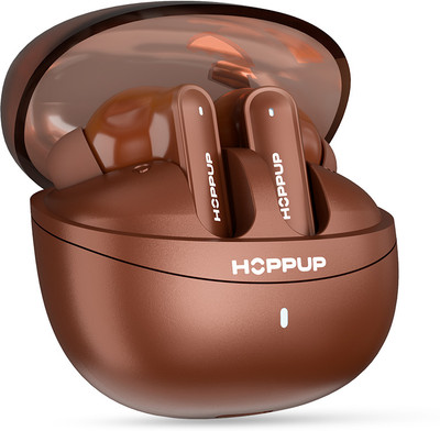 HOPPUP AirDoze Earbuds with 40H , 40MS Low Latency, AI ENC & 5.4v Bluetooth(Windsor Tan, True Wireless)