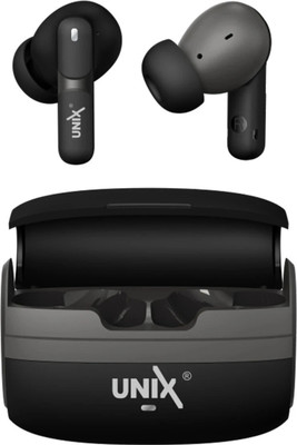 Unix Aerobeat Buds with up to 40 Hours Playback & AI ENC for Calls Bluetooth(Black, True Wireless)