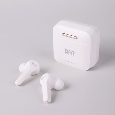 Rat Arrow Series Earbuds Bluetooth Headset(White, True Wireless)