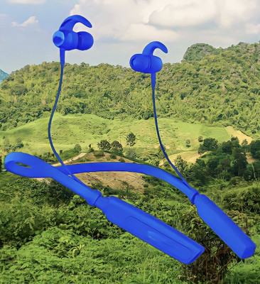 QPG STORE Rokerz 235 Pro Wireless Bluetooth Neckband(0B.422 Bluetooth(Blue, In the Ear)
