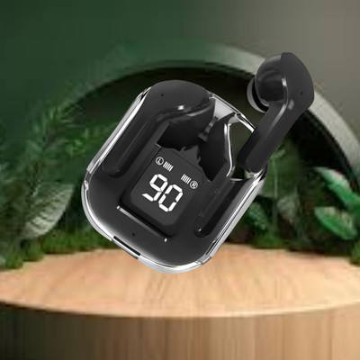 GUGGU Earbuds Max UltraPods Transparent Charging Case With LED Digital Display B155 Bluetooth(Multicolor, In the Ear)
