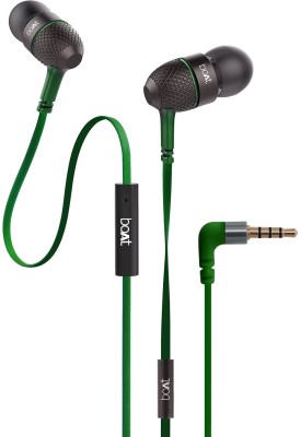 boAt Bassheads 228 Wired Headset(Forest Green, In the Ear)