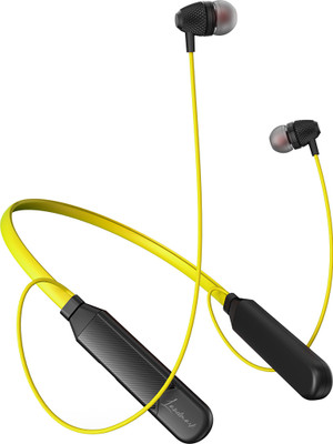 Landmark BH165 Googly Bluetooth Neckband ,Type-C fast charging, 20 hours playback time, Bluetooth(Yellow, In the Ear)