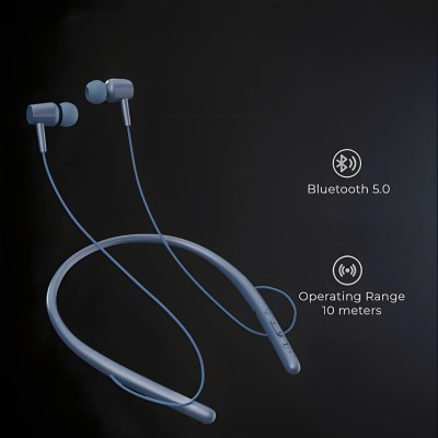 GREE MATT 40 Hrs Battery Backup,Warerproof,Bluetooth Neckband with Mic and Extra Bass M37 Bluetooth Headset(Blue, In the Ear)