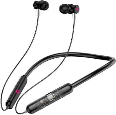 AAMS Transparent Voice Changer Wireless Neckband with 36Hrs Playtime, HD Sound Bluetooth(Black, In the Ear)