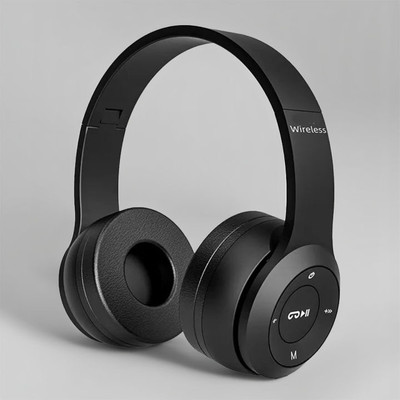 BUFONA High Bass Wireless Earphone BT Sports Headphones with Fm,Memory Card Support Bluetooth(Black, On the Ear)