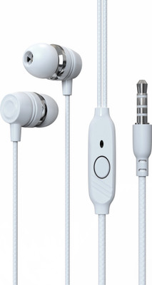Zusix VX-03 Wired Earphone Handsfree with Mic Wired(White, In the Ear)